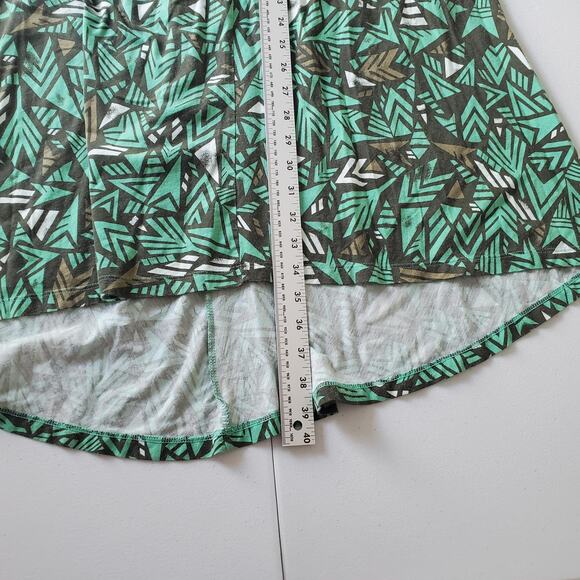 Patagonia Dress Womens Medium Green Brown Geometric Halter Organic Cotton Tencel - Picture 6 of 9